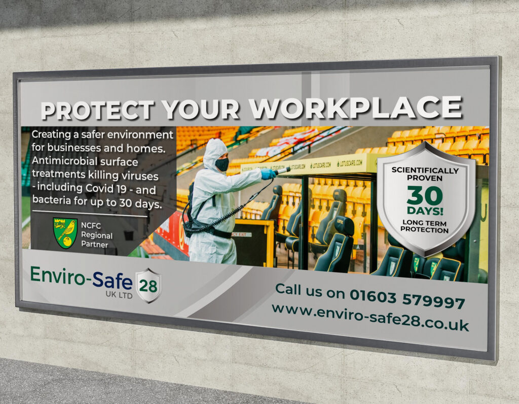 Billboard design for covid protection spray