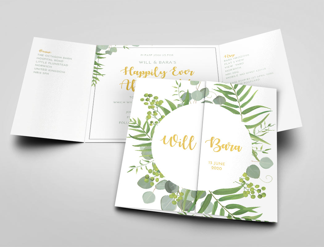 Wedding Invitation, gatefold